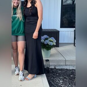 Black fitted formal dress size 7